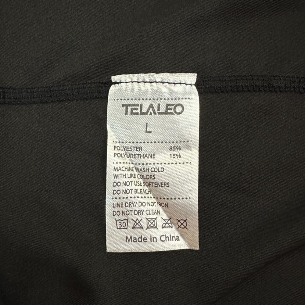 Telaleo Black Compression Shirt, Large, EUC - Picture 3 of 3